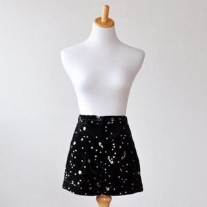 Samantha Pleet Black Velvet Star shorts